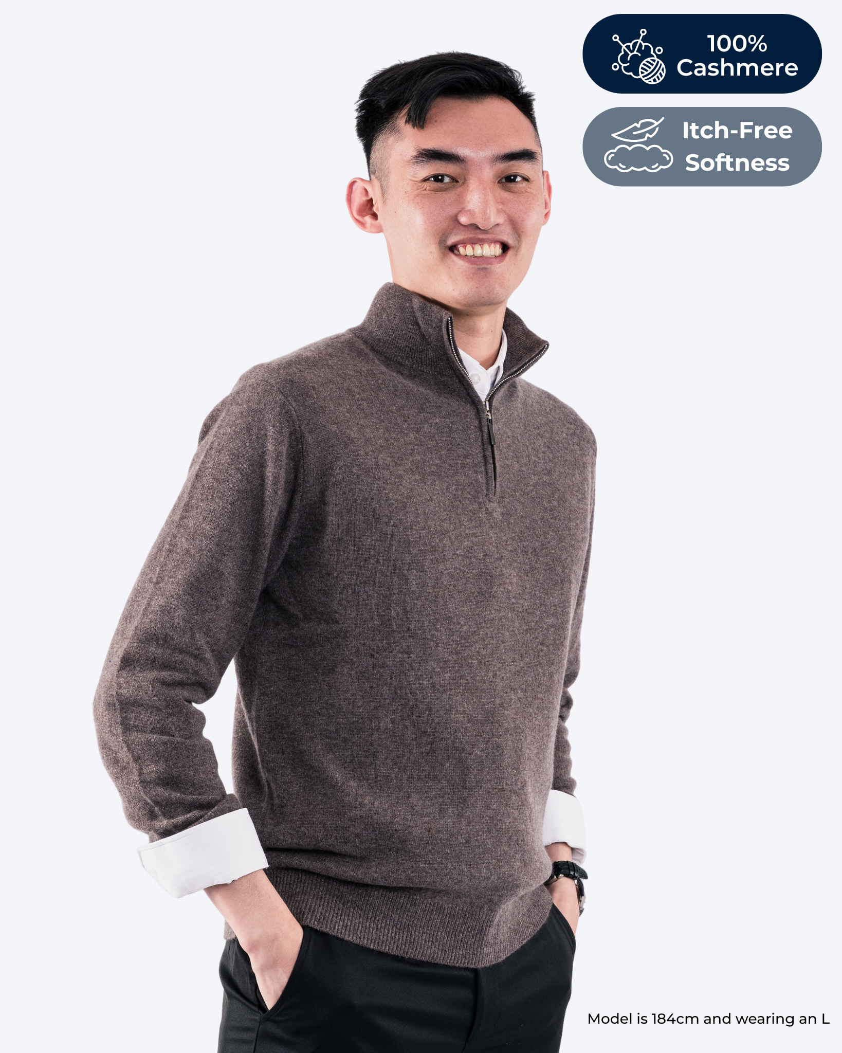 Just Cashmere Quarter Zip