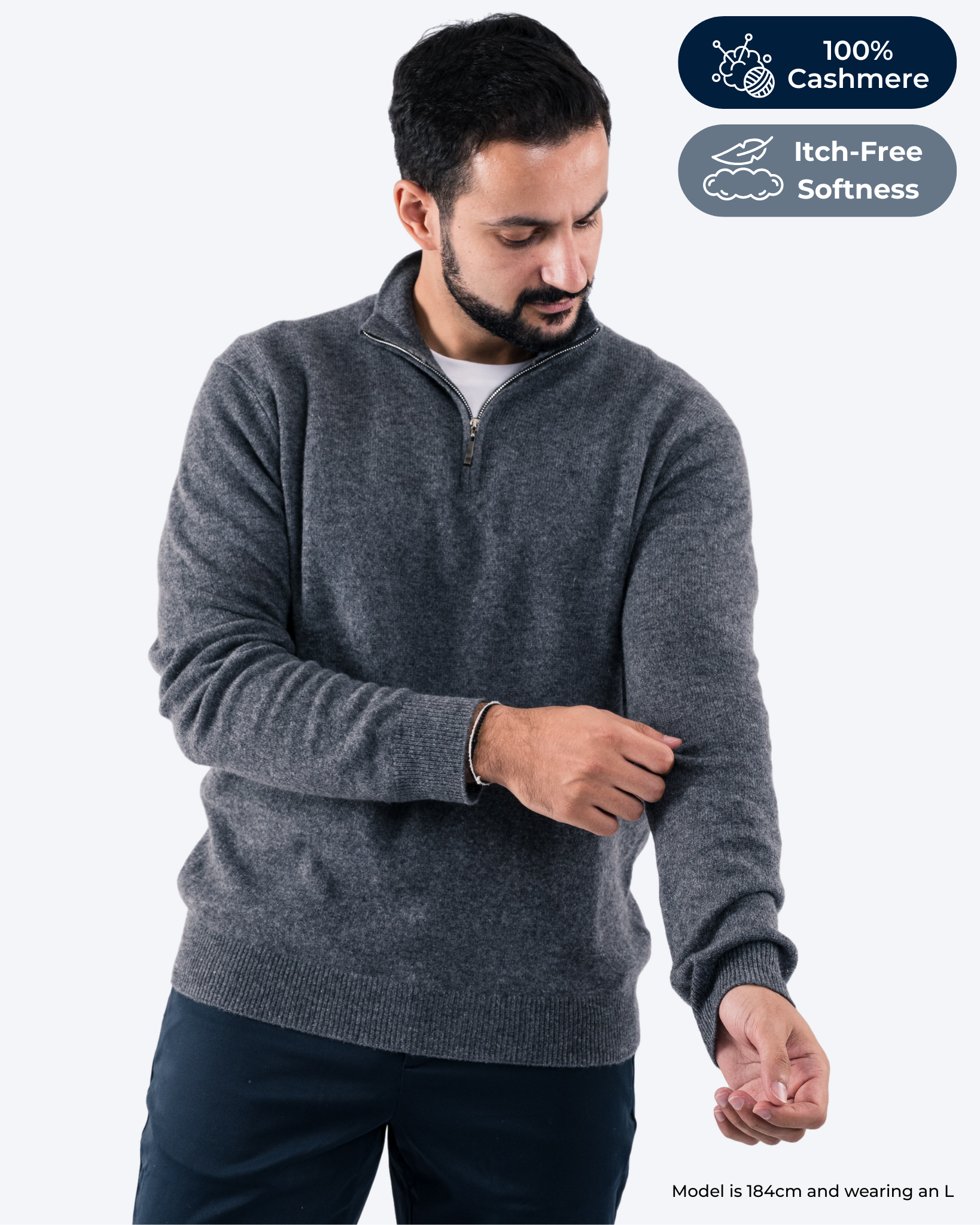 Just Cashmere Quarter Zip