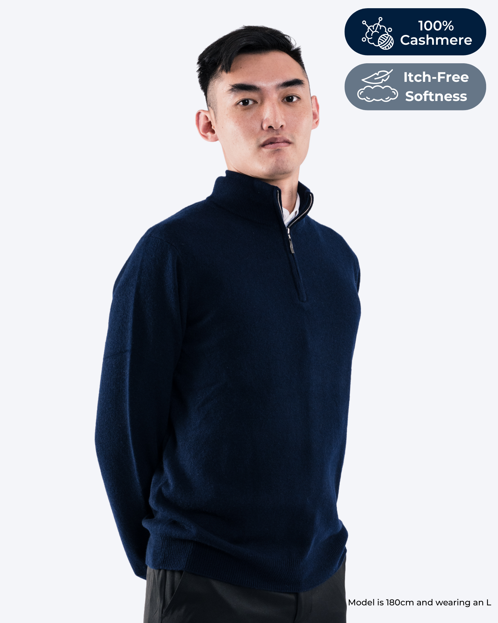 Just Cashmere Quarter Zip